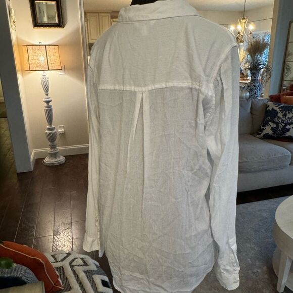 Lucky brand White Button-Up Shirt size medium - Picture 4 of 5